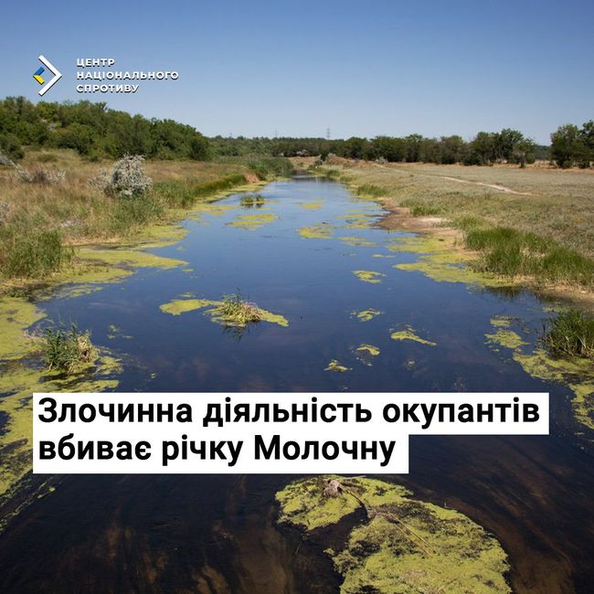 Злочинна діяльність окупантів вбиває річку Молочну