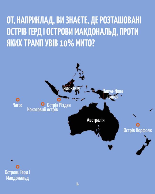 Нові тарифи торкнуться навіть крихітних і майже безлюдних островів