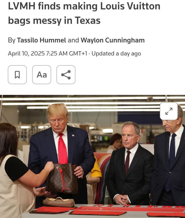 Про виробництво сумочок Louis Vuitton в США