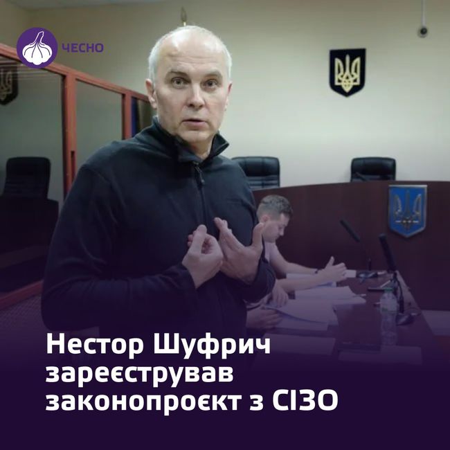 Нестор Шуфрич зареєстрував законопроєкт з СІЗО