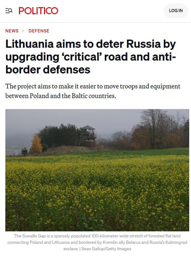 Литва планує укріпити Сувальський коридор