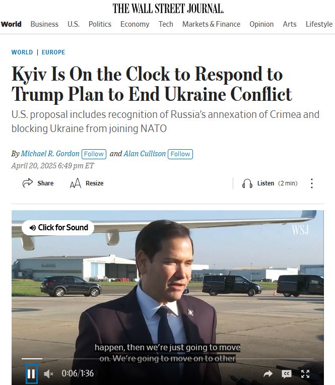 Україні в Парижі передали секретний документ із планом Трампа щодо війни