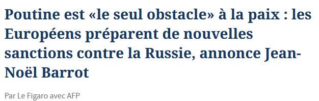 ЄС готує новий пакет санкцій проти рф, який там хочуть узгодити зі США, на випадок, якщо москва відмовиться від припинення вогню