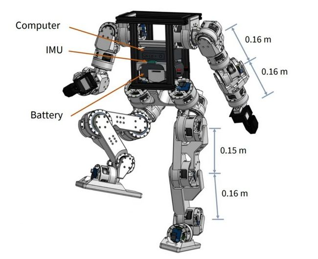 Напечатанный на 3D-принтере робот-гуманоид освоил ходьбу и манипуляции