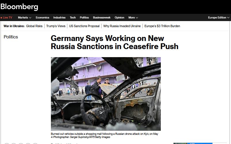 Німеччина разом із союзниками працює над новим пакетом санкцій, щоб змусити росію погодитися на припинення вогню