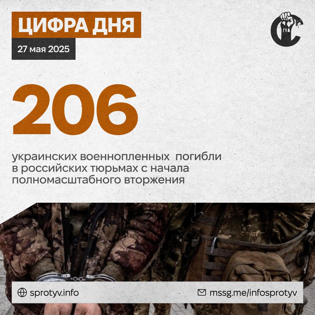 У російському полоні загинули 206 українських військових