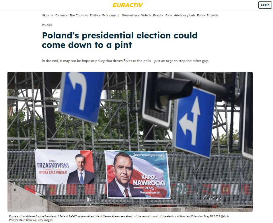 Доля другого туру президентських виборів у Польщі може залежати не від політики, а від пінти пива — Euractiv