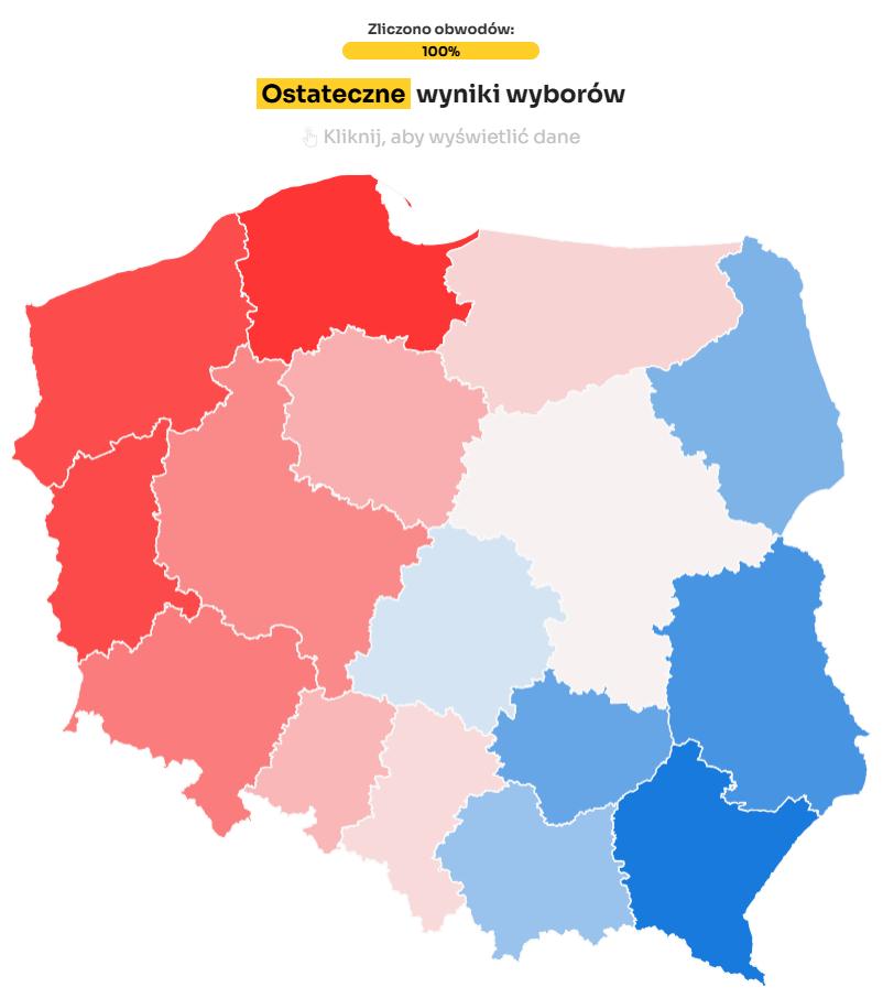 Показова графіка про польські вибори від Onet