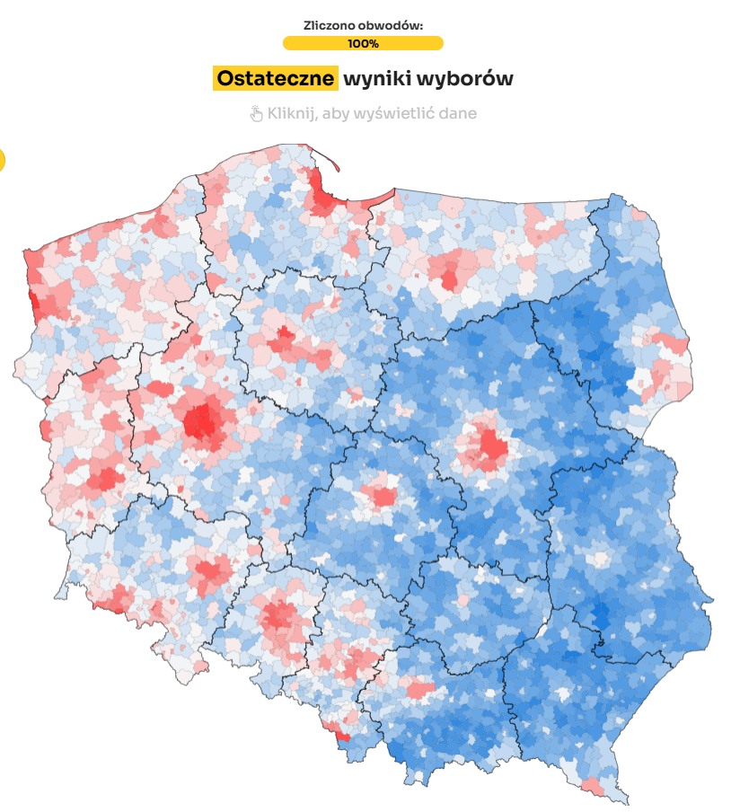 Показова графіка про польські вибори від Onet Показова графіка про польські вибори від Onet