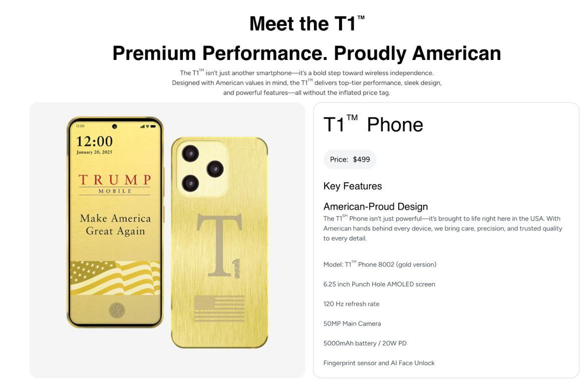 Сайт Trump Mobile видалив усі згадки про те, що смартфон під брендом очільника Білого дому буде вироблений у США — The Verge