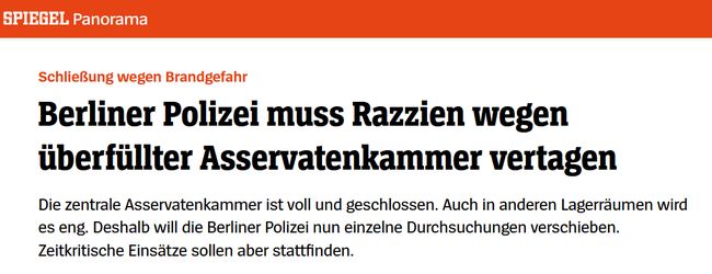 У Берліні поліція призупинила деякі слідчі дії — нема місця для речових доказів