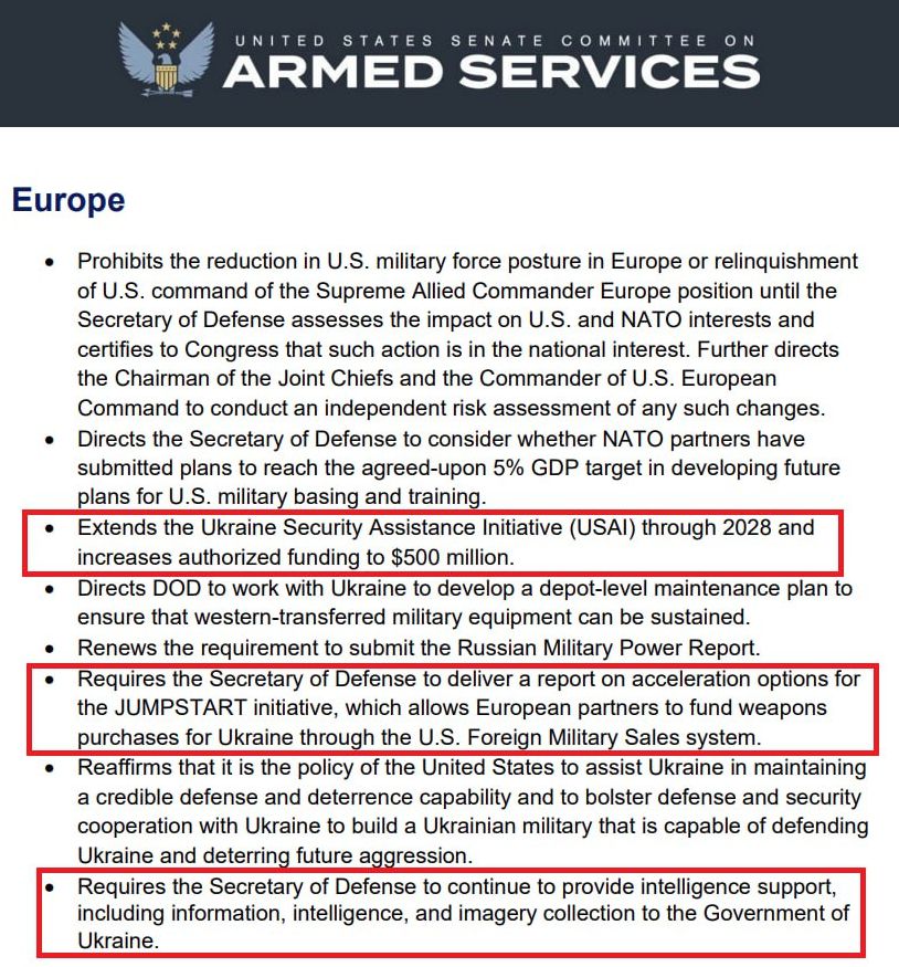 Reuters написали, что Комитет Сената по вооружённым силам одобрил выделение Украине $500 млн Reuters написали, что Комитет Сената по вооружённым силам одобрил выделение Украине $500 млн