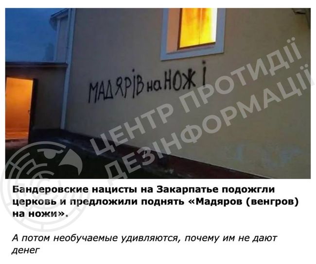 російські пропагандисти спекулюють інцидентом на Закарпатті, намагаючись розпалити міжнаціональну ворожнечу