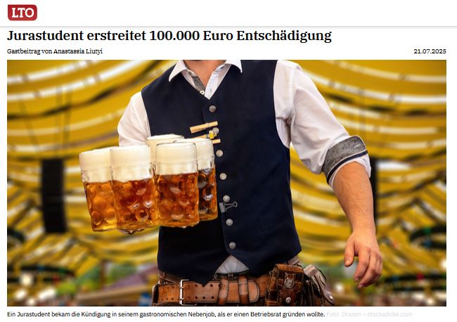 Звільнений студент юридичного факультету відсудив €100 000 у роботодавця