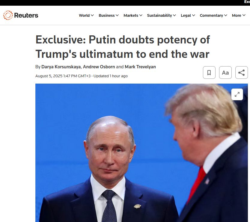 Рішучість путіна продовжувати війну зумовлена переконанням, що росія перемагає Рішучість путіна продовжувати війну зумовлена переконанням, що росія перемагає