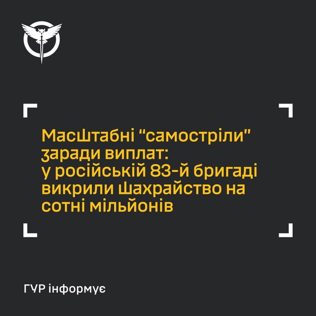 Масштабні “самостріли” заради виплат: у російській 83-й бригаді викрили шахрайство на сотні мільйонів