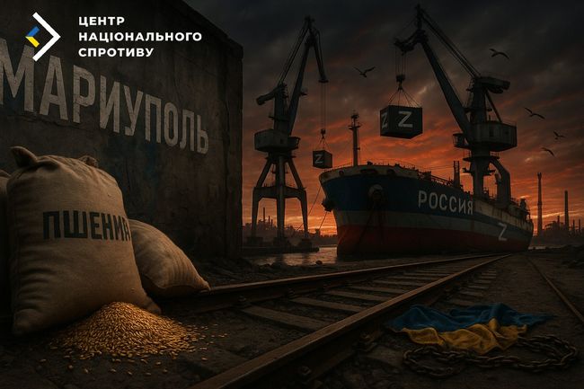 кремль легалізує крадіжку українського зерна, металу та вугілля через Маріупольський порт