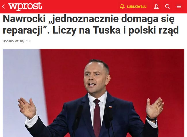 Президент Польщі розраховує на репарації від Німеччини за Другу світову війну