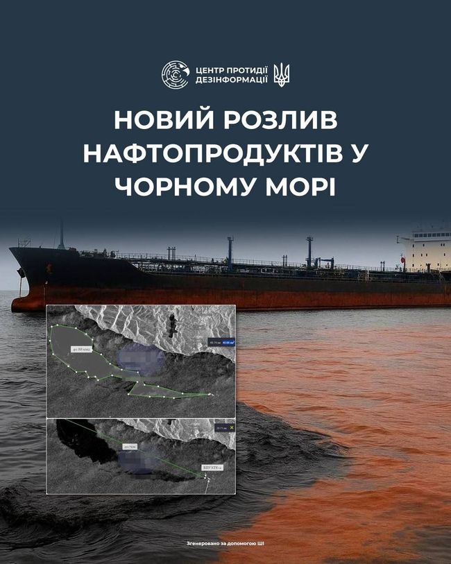 К побережью Крыма движется нефтяное пятно площадью 14 кв.км