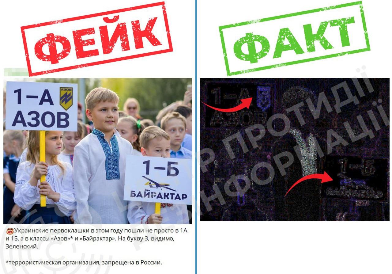 ШІ-картинка про «Азов» і «Байрактар» у школі — чергова брехня кремля