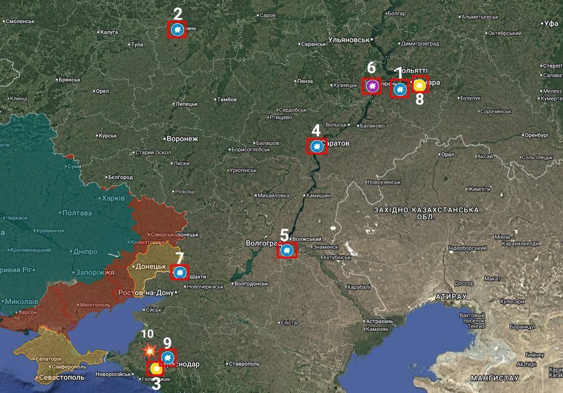 Ближайшие НПЗ, по которым ещё не били в летне-осенней компании