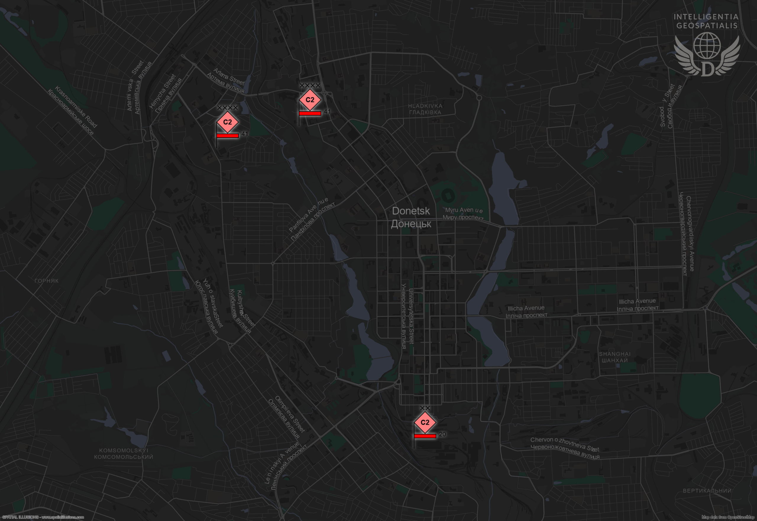Вчора Сили оборони України здійснили комбіновану атаку з використанням дронів та крилатих ракет на такі військові обєкти росіян у м. Донецьк