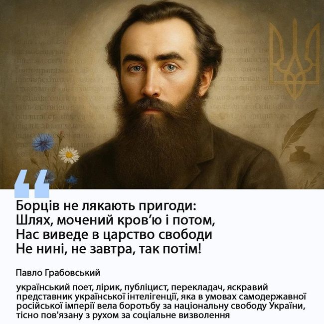 Павло Грабовський (1864–1902) — український поет, перекладач, публіцист і революціонер-демократ, символ незламності та служіння народові