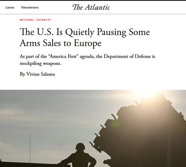 США тихо призупиняють деякі продажі зброї до Європи, зокрема системи PATRIOT