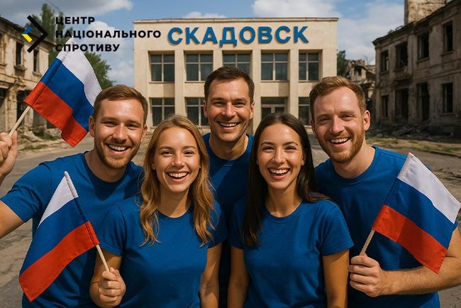 В Скадовськ прибули “волонтери” з рф до святкування річниці окупації