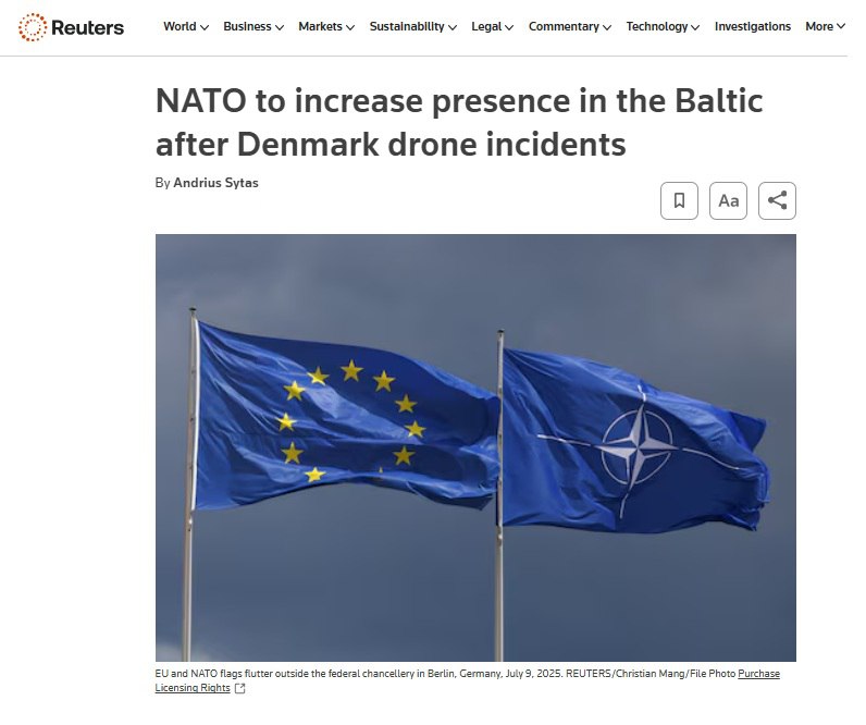 НАТО посилює свою місію в Балтійському морі