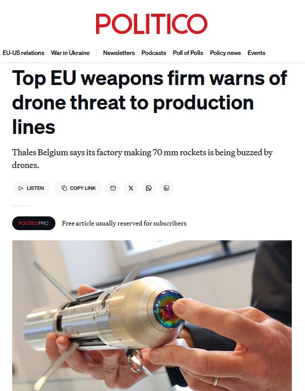 Невідомі дрони нагліють у Бельгії