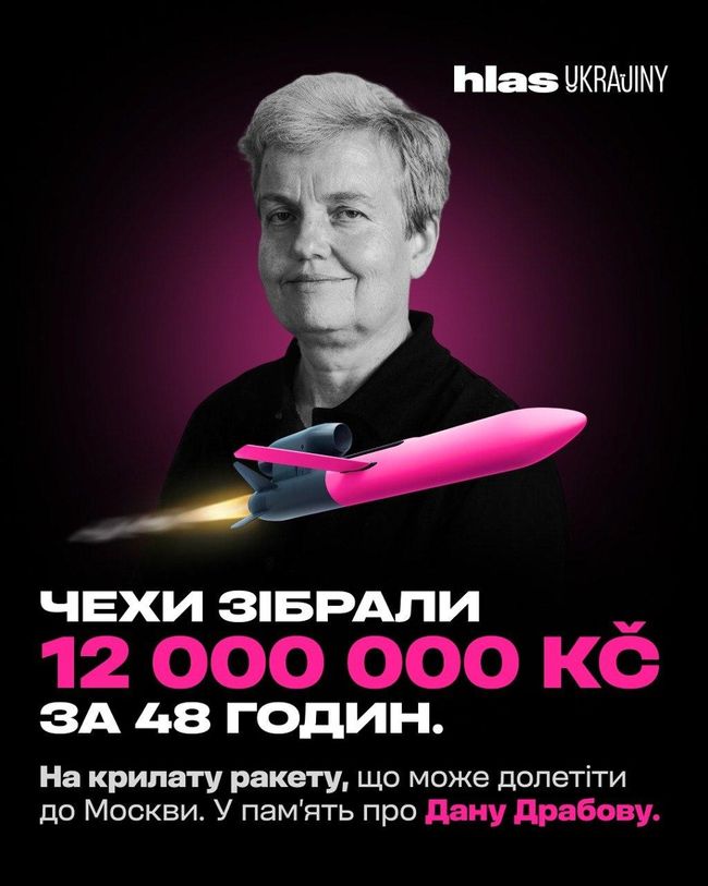 За 48 годин чехи зібрали 12 млн крон на ракету «Фламінго»