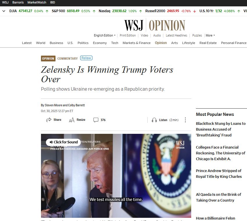 Підтримка військової допомоги Україні стрімко зростає серед виборців Трампа - WSJ