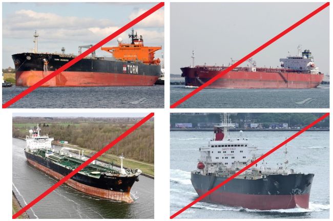 Біля порту Туапсе в Чорному морі видно розлив нафти. Смуга простягається приблизно на 3,6 км