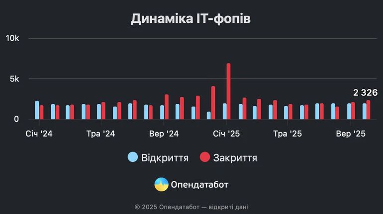 В Україні ІТ-фопи все частіше закриваються: за рік втрати в галузі зросли втричі