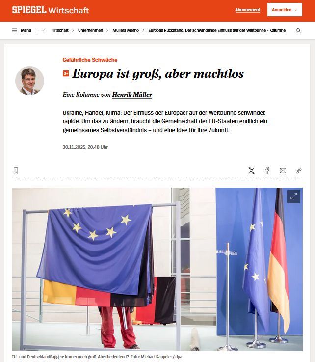 Останні тижні показали, що Європа безсила перед США, Китаєм і Росією - Der Spiegel
