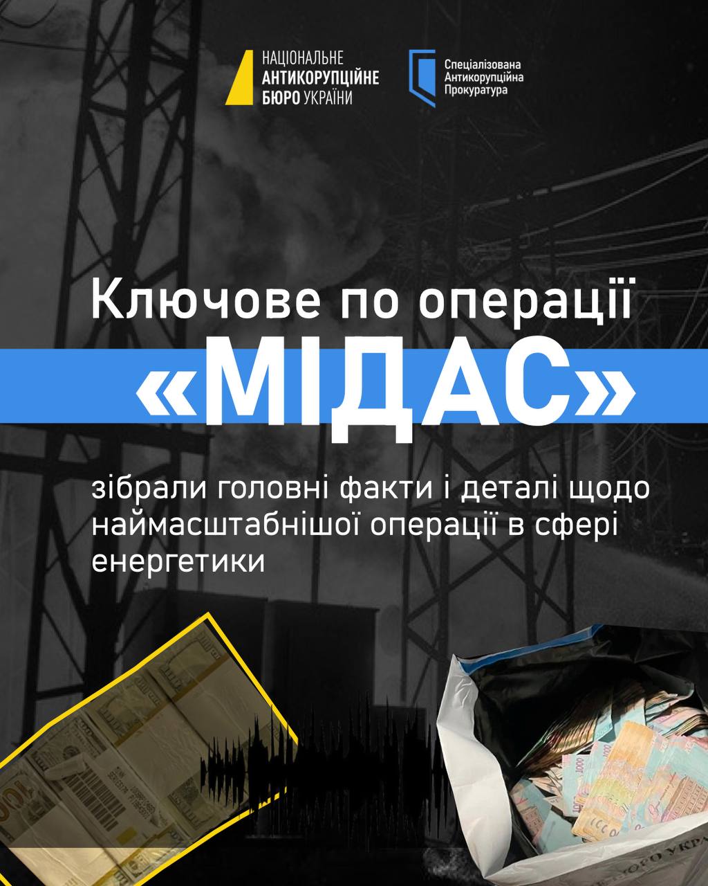 САП та НАБУ зібрали ключові факти про операцію «Мідас»: цифри, запобіжні заходи для фігурантів, механіка схеми, перспективи