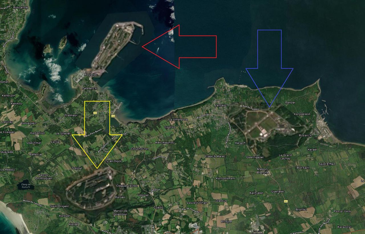 Пять беспилотников пролетели прошлой ночью над островом Лонг — французской базой подводных лодок со стратегическими атомными ракетами — в районе Brest