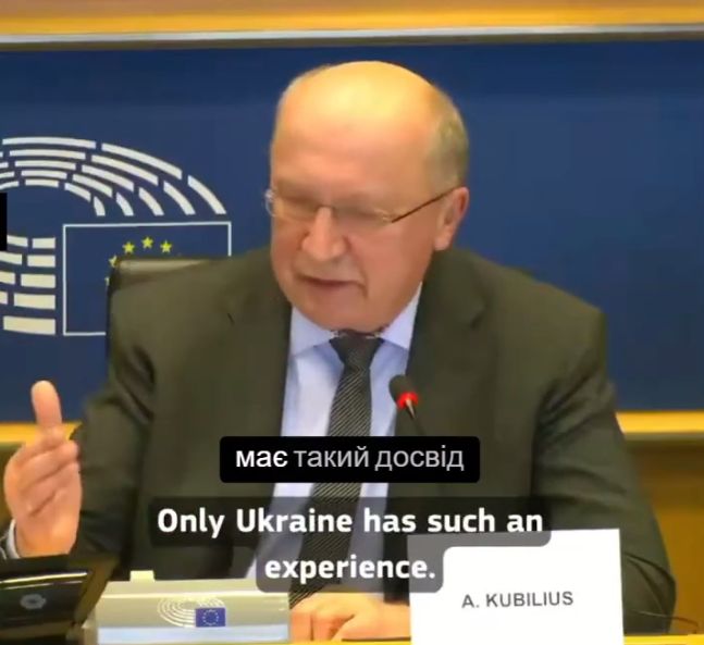 Andrius Kubilius, європейський комісар з питань оборони та космосу у складі Європейської комісії, про Україну