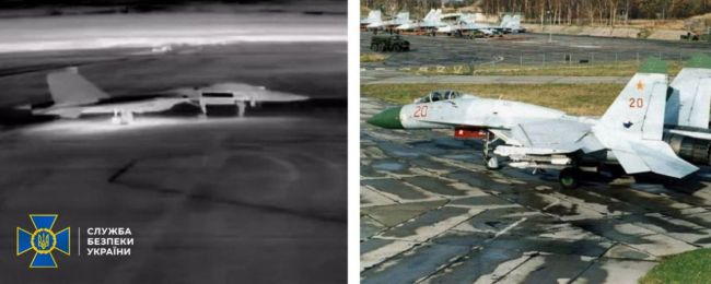 СБУ уразила два російські літаки Су-27 на аеродромі Бельбек