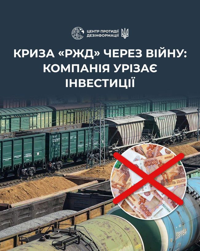 російська залізнична компанія-монополіст «ржд» занурюється у все глибшу кризу та змушена урізати витрати