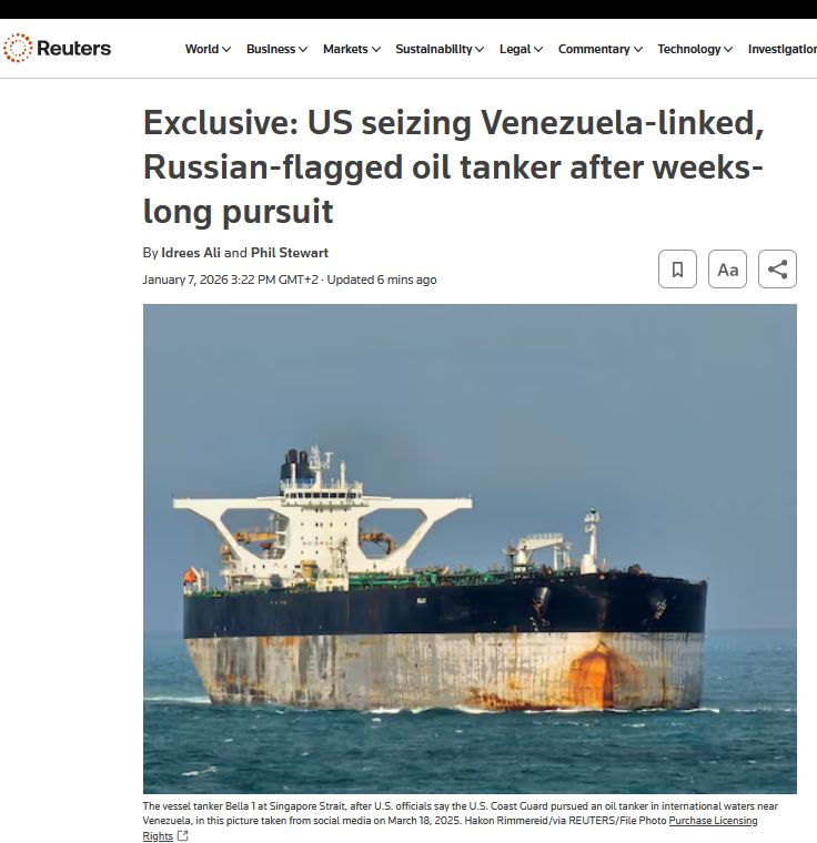 «Чем ответим?» Z-пропаганда вже дуже стурбована через захоплення танкеру «Марінера»