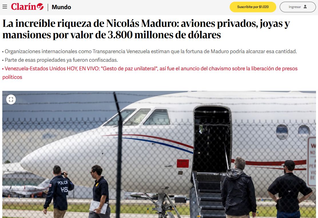 Невероятное богатство Мадуро: частные самолеты, ювелирные изделия и особняки на сумму 3,8 миллиарда долларов.