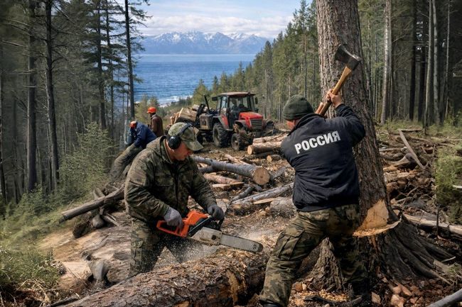 У росії дозволили суцільні рубки лісу навколо Байкалу У росії дозволили суцільні рубки лісу навколо Байкалу
