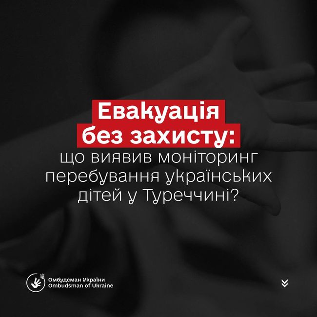 Омбудсман Дмитро Лубінець заявив про порушення прав українських дітей, яких евакуювали до Туреччини.