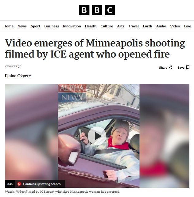 В сети появилось видео, снятое агентом ICE, который застрелил женщину в Миннеаполисе