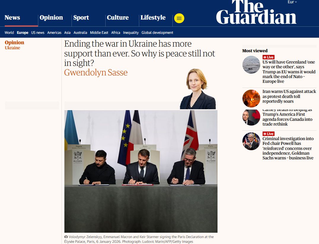 Миру в Україні не варто чекати швидко - The Guardian