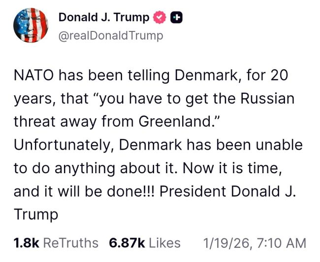 Трамп угрожает Дании и Норвегии за то, что ему не вручили Нобелевскую премию мира