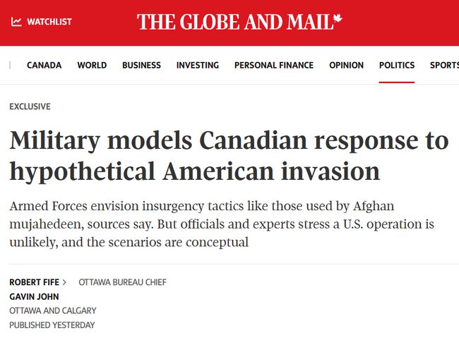 Канада вперше за понад сто років розробила план на випадок вторгнення США
