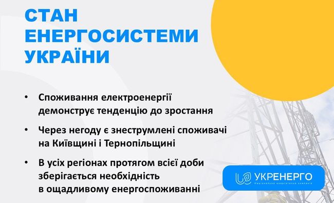 В Україні зросло споживання електроенергії: в Укренерго назвали причини